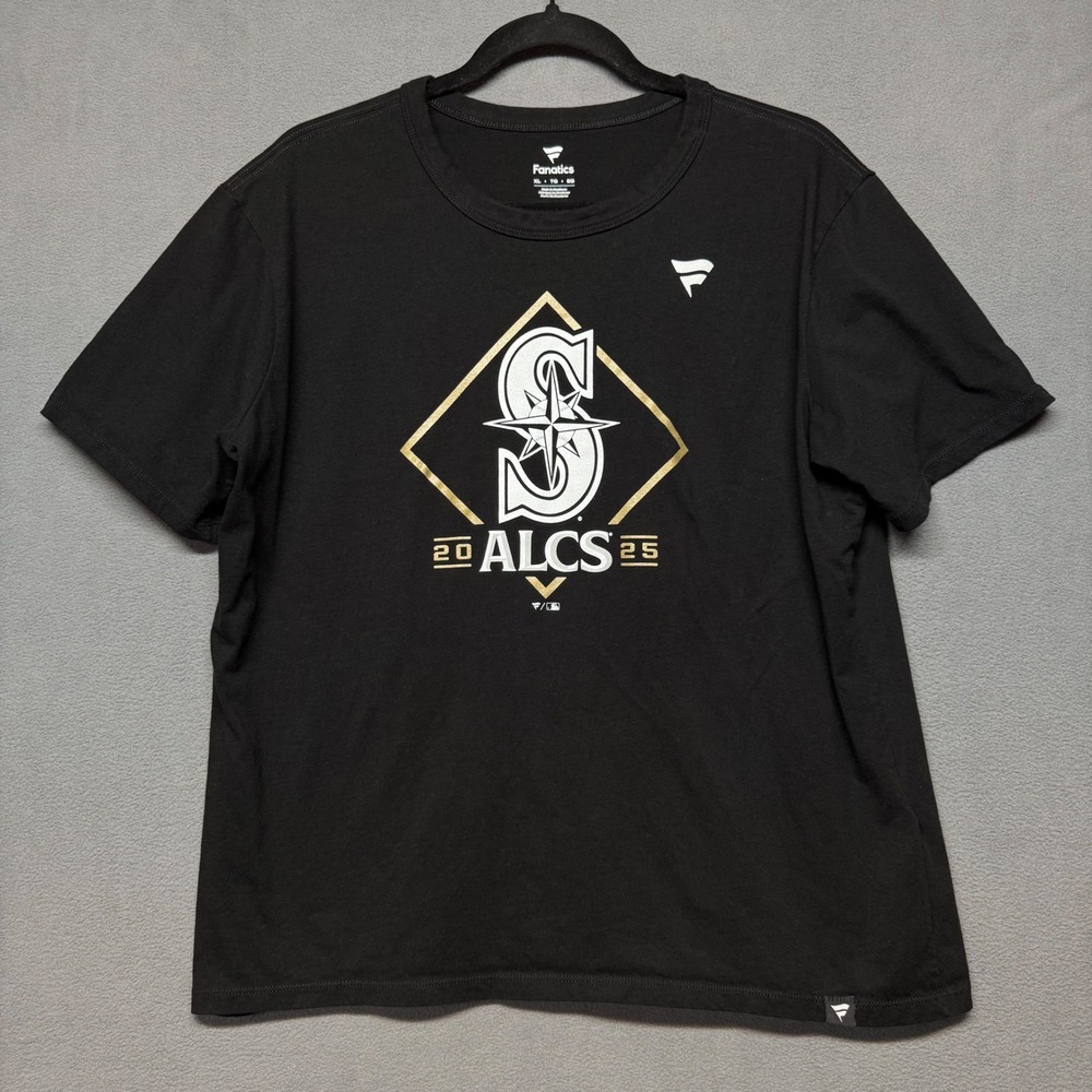 Fanatics Seattle Mariners ALCS 2025 Graphic T-Shirt XL Black Sportswear PNW